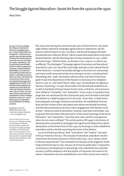 The Struggle Against Naturalism : Soviet Art from the 1920s to the