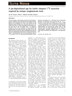 C excursion required by isotope conglomerate tests