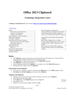 Office 2013 Clipboard