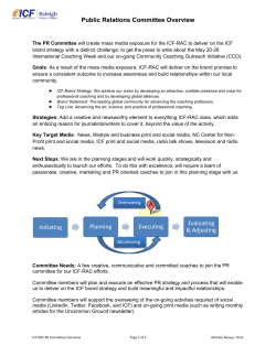 Public Relations Committee Overview Initiating Planning Executing