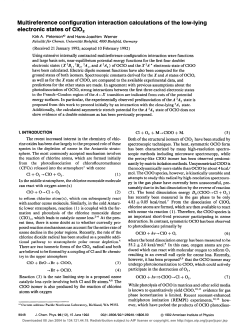 Multireference configuration interaction calculations of the low