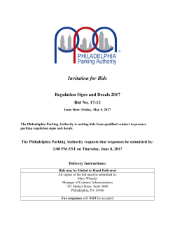 Bid No. 17-12 - The Philadelphia Parking Authority