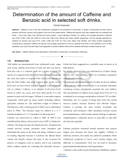 Determination of the amount of Caffeine and Benzoic