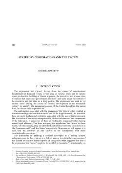 Statutory Corporations and `the Crown`