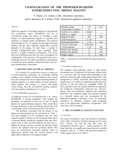 Configuration of the Proposed Diamond Superconducting Dipole