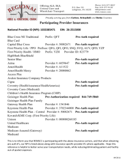 Participating Insurance Providers