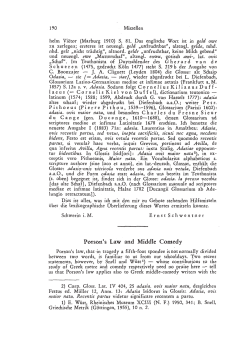 Porson`s Law and Middle Comedy