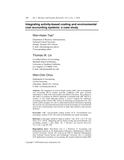 Integrating activity-based costing and environmental cost accounting