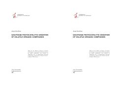 Anna Kachina GAS-PHASE PHOTOCATALYTIC OXIDATION