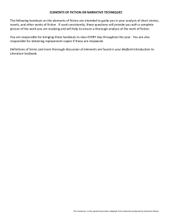 elements of fiction or narrative techniques
