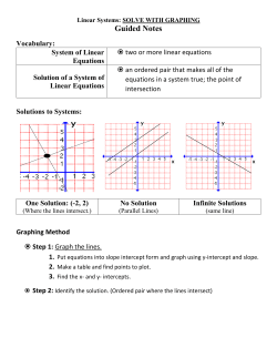 Systems of Equations Notes