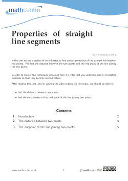 Properties of straight line segments
