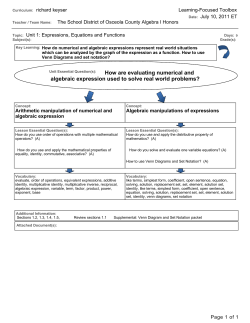 How are evaluating numerical and algebraic expression used to