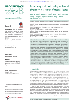 Evolutionary stasis and lability in thermal physiology in a group of