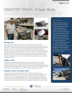 DISASTER TRUCK- A Case Study
