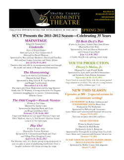 spring 2011 - Shelby County Community Theatre