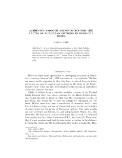 Achieving Smooth Asymptotics for the Prices of European Options in