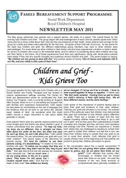 Children and Grief - Kids Grieve Too