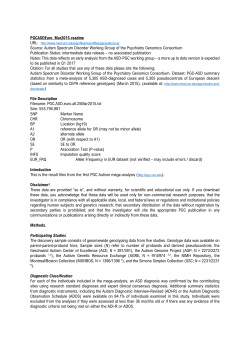 PGCASDEuro_Mar2015.readme Source: Autism Spectrum Disorder