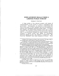 does anybody really need a limited public forum?