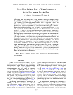 Shear-Wave Splitting Study of Crustal Anisotropy in the New Madrid