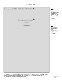 Sample APA Paper - St. Clair College