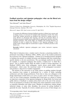 Liberal Arts and Critique