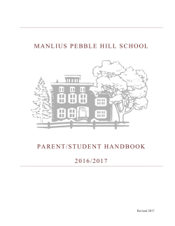 Student/Parent Handbook - Manlius Pebble Hill School