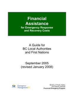 Financial Assistance for Emergency Response and Recovery Costs