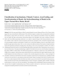 Classification of mechanisms, Climatic Context, Areal Scaling, and