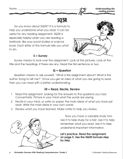 S = Survey Q = Question 3R = Read, Recite, Review