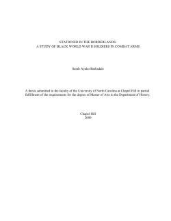 A STUDY OF BLACK WORLD WAR II SOLDIERS IN COMBAT