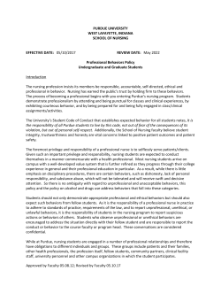 Professional Behaviors Policy