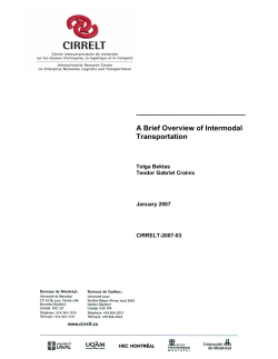 A Brief Overview of Intermodal Transportation