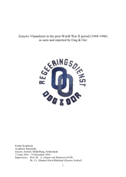 Zeeuws Vlaanderen in the post-World War II period