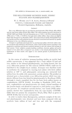 THE RELATIONSHIP BETWEEN BASIC FERRIC SULFATE AND