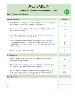 Unit F: Consumer Decisions