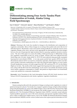 Differentiating among Four Arctic Tundra Plant Communities at