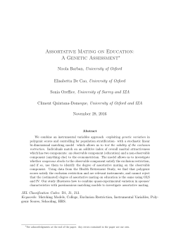 Assortative Mating on Education: A Genetic Assessment