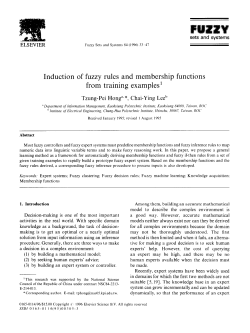 Induction of fuzzy rules and membership functions from training