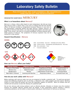 Safe Handling of a Designated Substance - Mercury