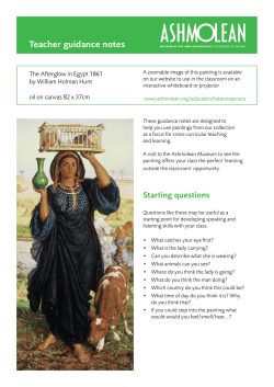 The Afterglow in Egypt teachers` notes
