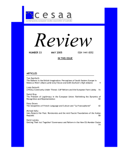 CESAA Review Number 33 May 2005