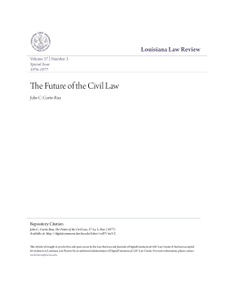 The Future of the Civil Law - DigitalCommons @ LSU Law Center