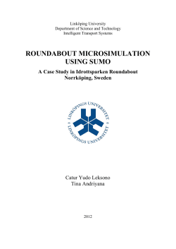 roundabout microsimulation using sumo