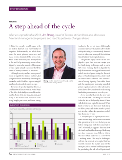 A step ahead of the cycle