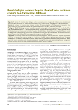 Global strategies to reduce the price of antiretroviral medicines