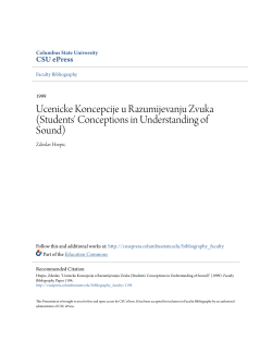 Students` Conceptions in Understanding of Sound