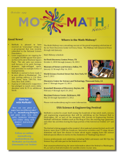October 2010 - National Museum of Mathematics