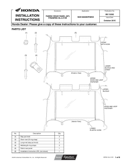 SXS1000M5P/M5D: Fabric Rear Panel (5P)